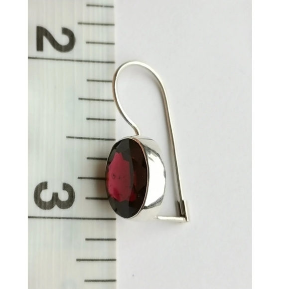 Sterling Silver Garnet drop earrings 🆕 - Picture 6 of 8
